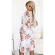 Rochie de vara alba midi cu flori vaporoasa Selma 5 - jojofashion.ro
