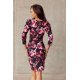 Rochie scurta, multicolora, mulata, cu maneca trei sferturi, Illona 3 - jojofashion.ro