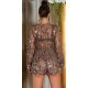 Salopeta scurta cappuccino cu paiete Eugenia 5 - jojofashion.ro