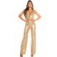 Salopeta dama glitter auriu evazata Clotilde Salopeta dama glitter auriu evazata Clotilde 2 - jojofashion.ro