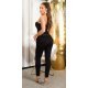 Salopeta de seara neagra cu paiete, cu umerii goi Noela 4 - jojofashion.ro