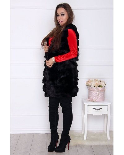 Vesta dama din blana eco neagra XXL Fayre Veste dama, Vesta dama din blana eco neagra XXL Fayre - jojofashion.ro