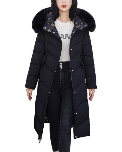 Geaca dama de iarna cu doua fete, neagra, parka, cu gluga si blanita, Fargo Geci dama, Geaca dama de iarna cu doua fete, neagra, parka, cu gluga si blanita, Fargo - jojofashion.ro