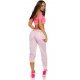 Pantaloni trening dama roz 2in1 Ariella 4 - jojofashion.ro