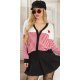 Pulover cardigan alb cu dungi rosii Ailbhe Pulover cardigan alb cu dungi rosii Ailbhe 2 - jojofashion.ro
