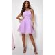 Rochie baby doll scurta, din tulle lila, SindiW 4 - jojofashion.ro