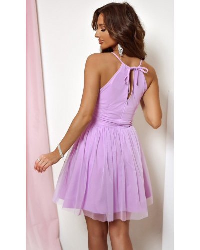 Rochie baby doll scurta, din tulle lila, SindiW Rochii cununie civila, Rochie baby doll scurta, din tulle lila, SindiW - jojofashion.ro