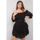 Rochie baby doll neagra cu volane vaporoasa Demyra1 2 - jojofashion.ro
