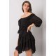 Rochie baby doll neagra cu volane vaporoasa Demyra1 4 - jojofashion.ro