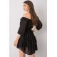 Rochie baby doll neagra cu volane vaporoasa Demyra1 3 - jojofashion.ro
