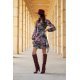 Rochie boho scurta bleumarin cu petrecuta cu maneca lunga CassieR 3 - jojofashion.ro