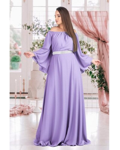 Rochie lunga din voal lila Cinderella Rochii lungi, Rochie lunga din voal lila Cinderella - jojofashion.ro