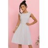 Rochie midi gri plisata Karima 