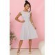 Rochie midi gri plisata Karima  4 - jojofashion.ro