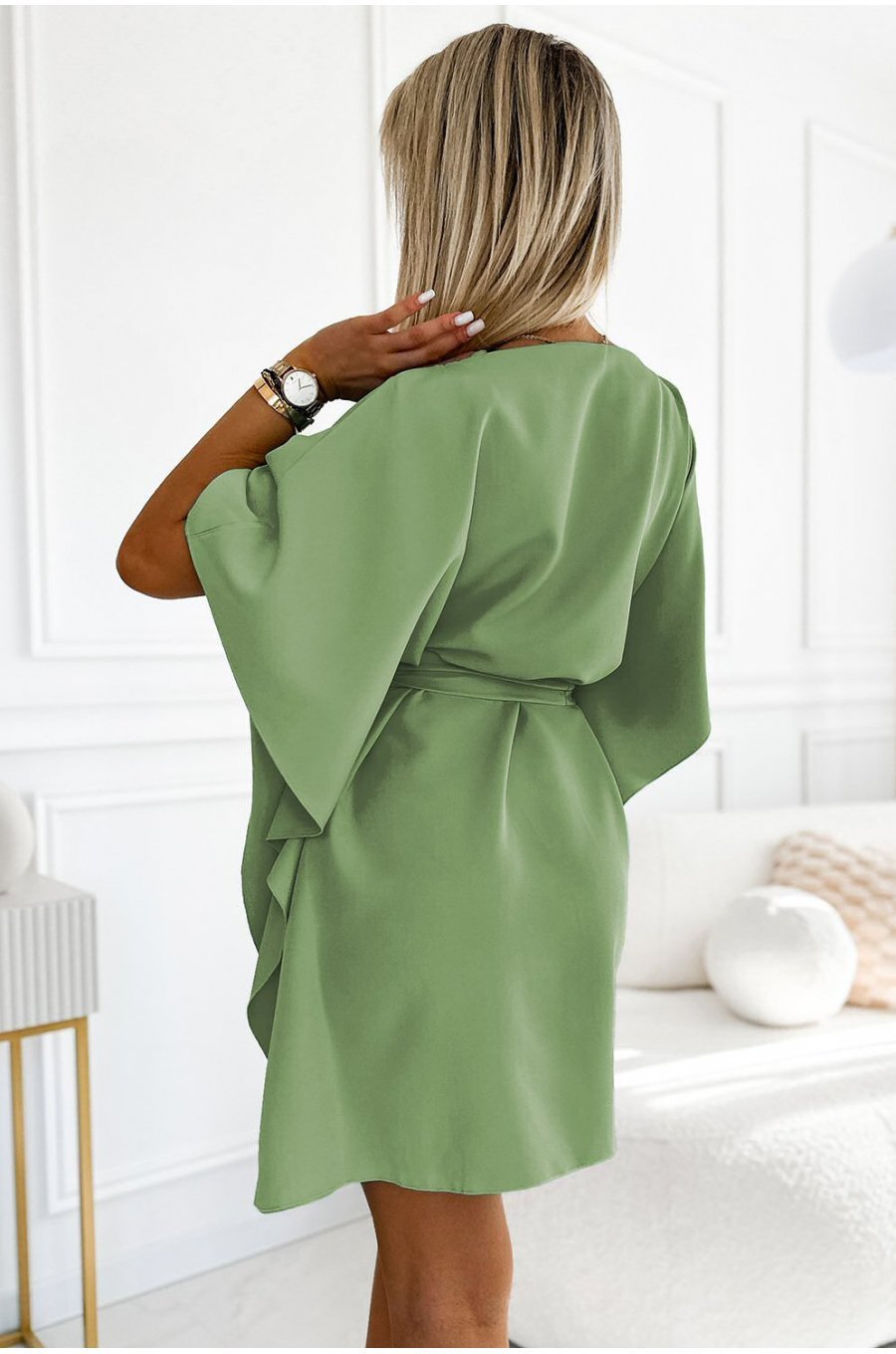 Rochie midi croi fluture kaki oversize Butterfly Rochie midi croi fluture kaki oversize Butterfly 2 - jojofashion.ro