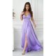 Rochie eleganta lunga, din satin lila, fluida, Aleeza 5 - jojofashion.ro