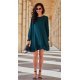 Rochie verde scurta cu maneca lunga si volan SintraR 4 - jojofashion.ro