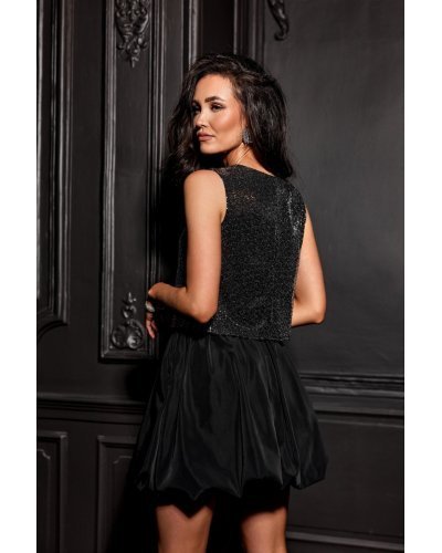 Top dama negru din paiete Mayra Tinute de club, Top dama negru din paiete Mayra - jojofashion.ro