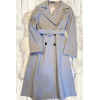 Palton dama elegant gri office cu buznare Signora