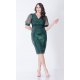 Rochie midi verde din paiete Elif 2 - jojofashion.ro