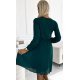 Rochie scurta eleganta verde plisata fluida Lisa 3 - jojofashion.ro