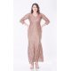 Rochie lunga mulata aurie din paiete Sophie 4 - jojofashion.ro