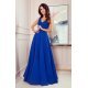 Rochie lunga albastra clasica Cindy 2 - jojofashion.ro