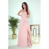 Rochie lunga roz pal vaporoasa Scarlett