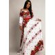 Rochie traditionala lunga alba cu maci rosii Lorelei 2 - jojofashion.ro