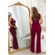 Salopeta eleganta evazata burgundy Sienna Salopeta eleganta evazata burgundy Sienna 3 - jojofashion.ro