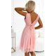Rochie scurta roz pal baby doll din tulle petrecuta Ramya 3 - jojofashion.ro