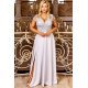 Rochie de cununie eleganta marime mare lunga dantela gri Arianza 2 - jojofashion.ro