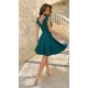 Rochie scurta verde smarald baby doll in clos Katalina 3 - jojofashion.ro
