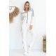 Trening dama casual, bumbac, alb, cu gluga Delma Trening dama casual, bumbac, alb, cu gluga Delma 2 - jojofashion.ro