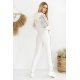 Trening dama casual, bumbac, alb, cu gluga Delma Trening dama casual, bumbac, alb, cu gluga Delma 3 - jojofashion.ro