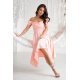 Rochie baby doll midi roz caisa cu umerii goi evazata Anelisa 5 - jojofashion.ro