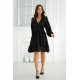Rochie babydoll neagra babydoll cu volane suprapuse si maneca lunga Rouelle 4 - jojofashion.ro