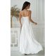 Rochie cununie civila lunga, din satin, alba, fluida, Aleeza 3 - jojofashion.ro