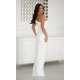 Rochie cununie civila lunga alba cu paiete pe bust Extravaganza 3 - jojofashion.ro