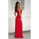Rochie de nasa lunga rosie cu paiete pe bust Extravaganza 3 - jojofashion.ro