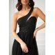 Rochie de ocazie eleganta lunga neagra cu tulle si paiete Louanna 6 - jojofashion.ro