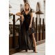 Rochie de ocazie eleganta lunga vascoza neagra Andra 6 - jojofashion.ro