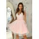 Rochie scurta roz pastel din tul si broderie Ecaterina 5 - jojofashion.ro