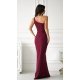 Rochie de ocazie lunga burgundy cu paiete pe bust Extravaganza 3 - jojofashion.ro