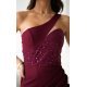 Rochie de ocazie lunga burgundy cu paiete pe bust Extravaganza 4 - jojofashion.ro