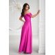 Rochie de ocazie lunga glitter roz fucsia cu umerii goi vaporoasa Delight 3 - jojofashion.ro