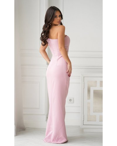 Rochie de ocazie lunga roz pudra cu paiete pe bust Extravaganza Rochii lungi, Rochie de ocazie lunga roz pudra cu paiete pe bust Extravaganza - jojofashion.ro