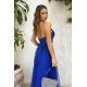 Rochie eleganta lunga albastra din tulle si dantela vaporoasa Isadora 3 - jojofashion.ro