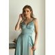 Rochie eleganta lunga, din satin, menta, Aleeza 8 - jojofashion.ro