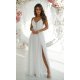Rochie eleganta lunga,din tulle si dantela, alba, Isadora Rochie eleganta lunga,din tulle si dantela, alba, Isadora 2 - jojofashion.ro